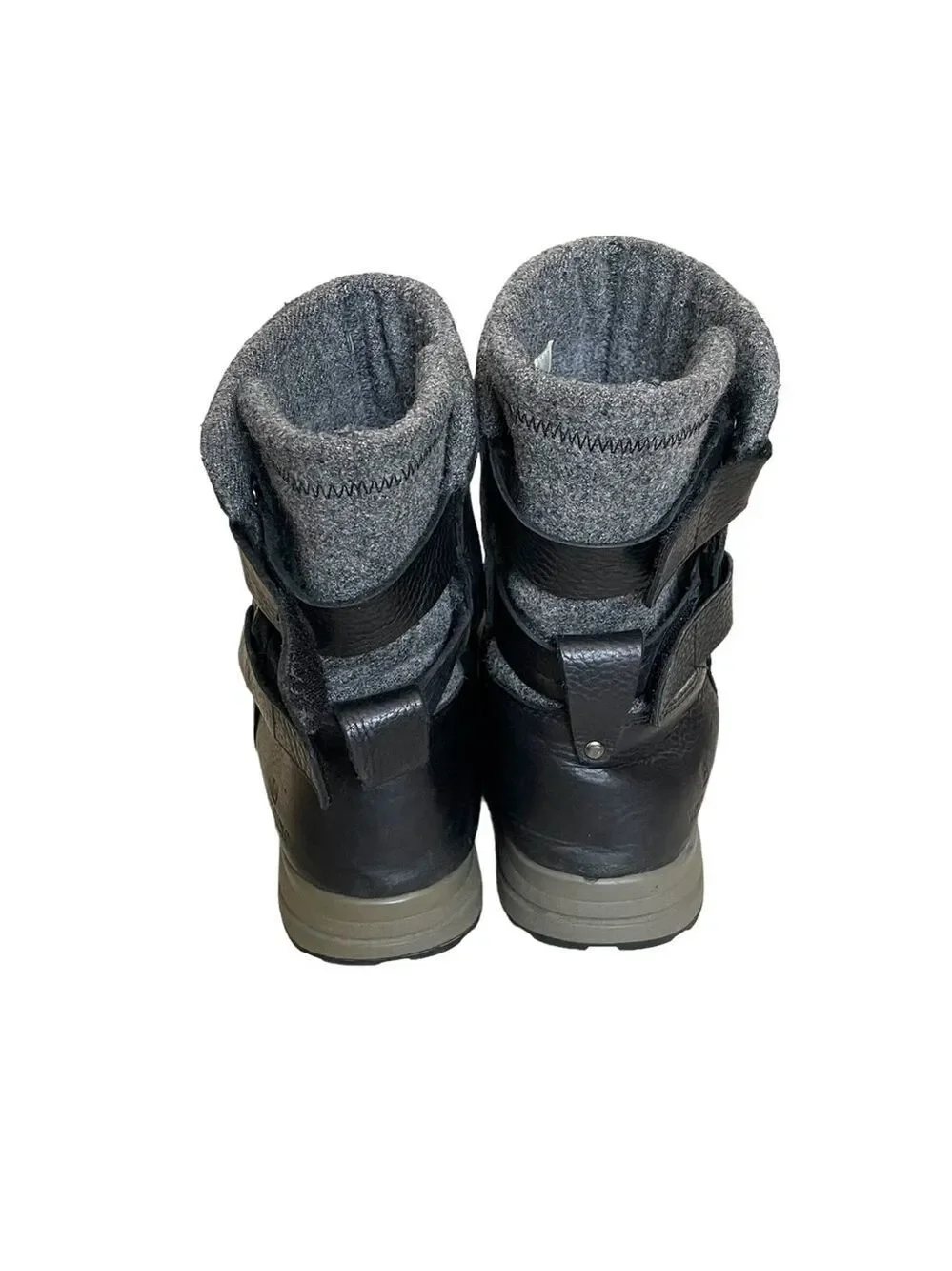WOOLRICH Black Leather Winter Ankle Boots 10